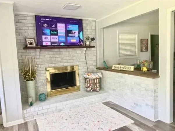 Interior fireplace and living room renovation — Clayton Renovations